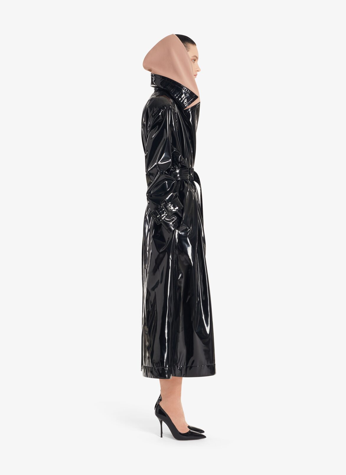 Oversize hooded trench coat
 ALAÏA  OVERSIZE HOODED TRENCH COAT